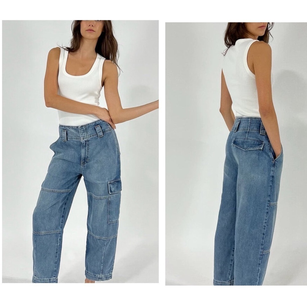 NEW! ETICA Juni Relaxed Barrel Cargo in North Shore 👖 SZ 28 NWT!! - Picture 6 of 10